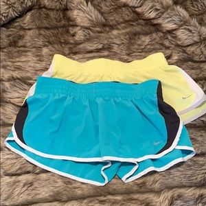 2 Nike Dri-fit shorts sz L